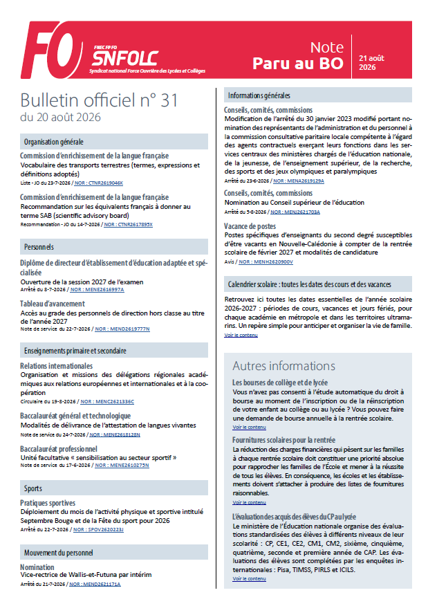 1-Paru au BO aout 26